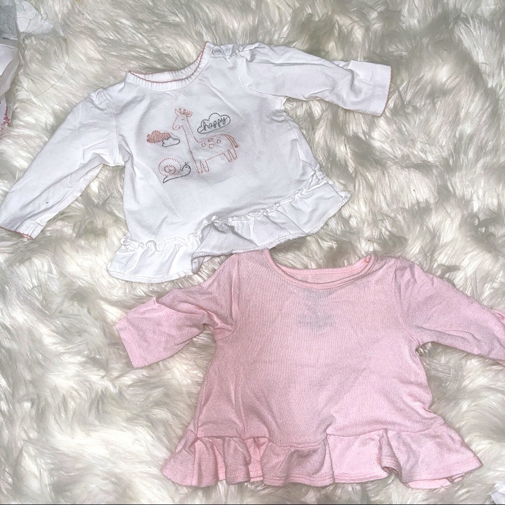 0-6 months baby girl long sleeve shirts